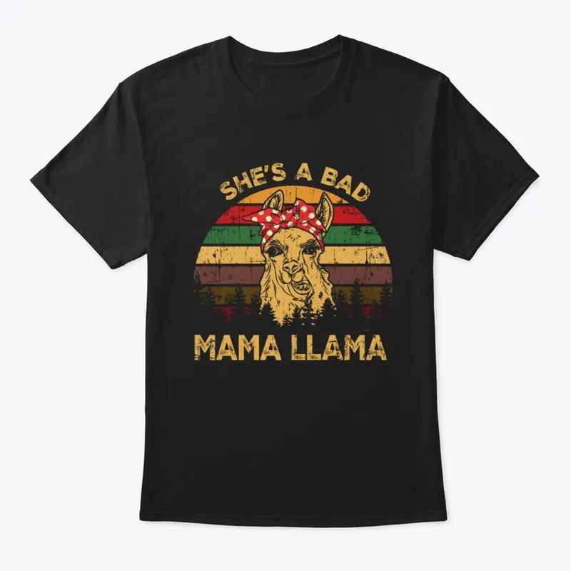 Vintage She Is Bad Mama Llama