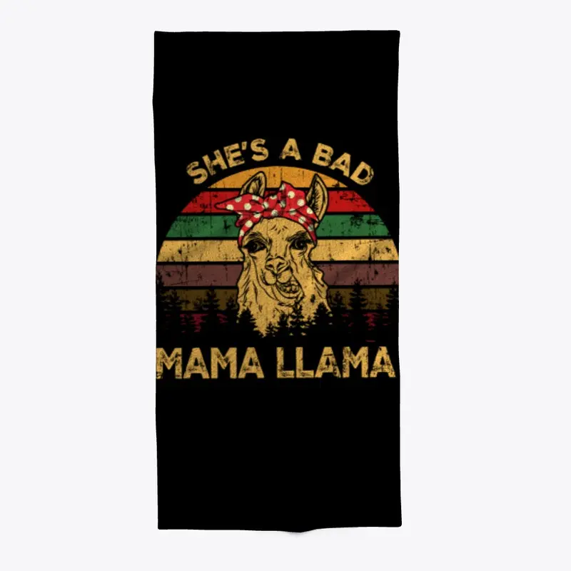 Vintage She Is Bad Mama Llama