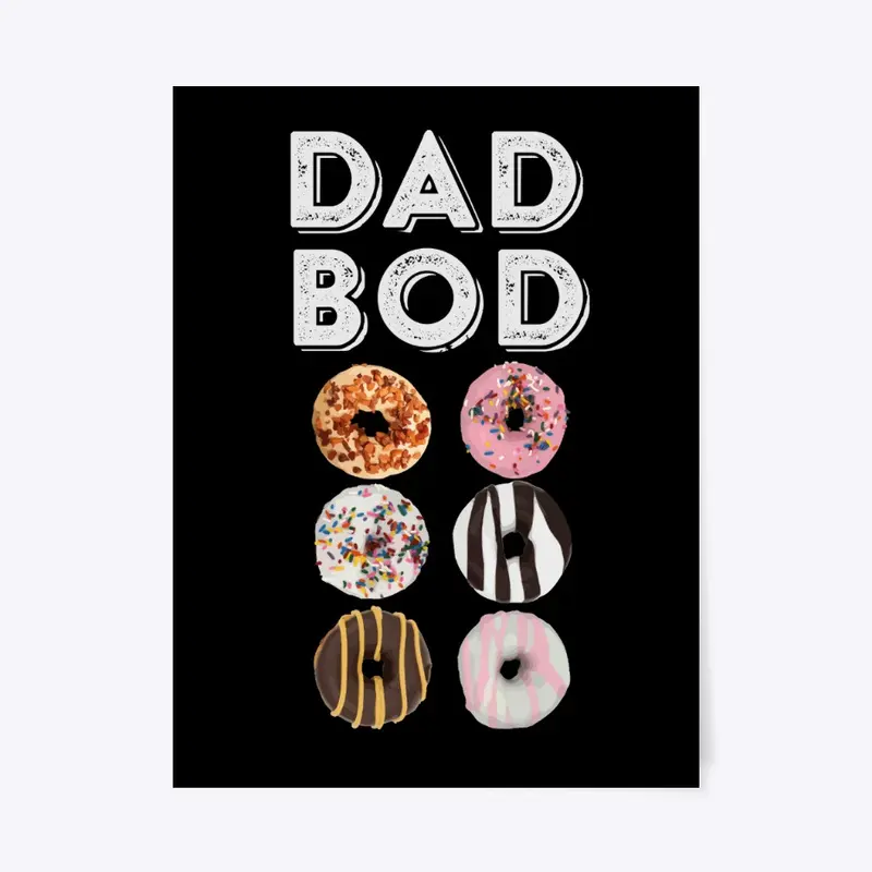 Dad Bod Funny Donut Six Pack Daddy Gym