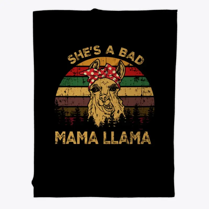 Vintage She Is Bad Mama Llama