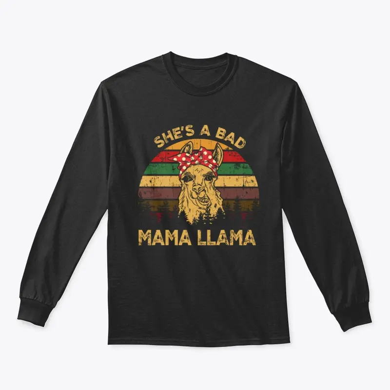 Vintage She Is Bad Mama Llama