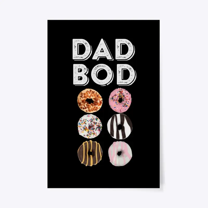 Dad Bod Funny Donut Six Pack Daddy Gym